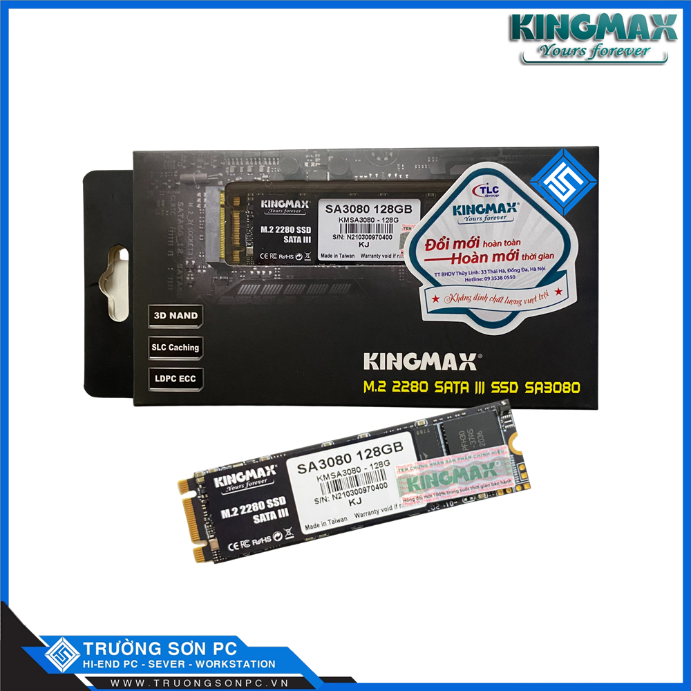 Ổ Cứng SSD Kingmax SA3080 128Gb M.2 2280 SATA III - Hàng TLC