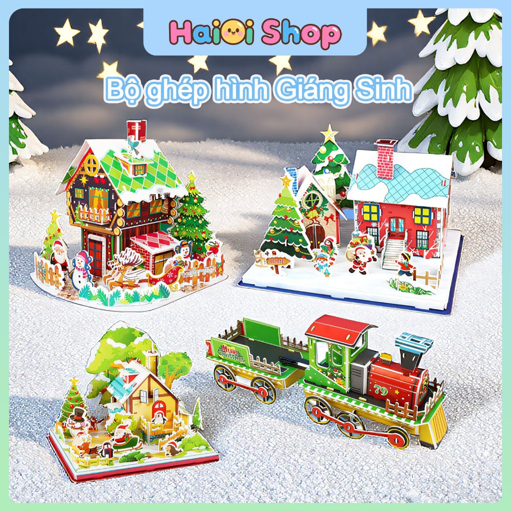 Đồ chơi ghép hình khối 3D thủ công cho trẻ em - Vừa là quà lễ hội, quà Giáng Sinh, vừa là đồ trang trí phòng đọc