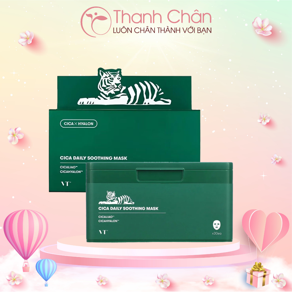 Mặt nạ VT Cica Daily Soothing Mask (Hộp 30 miếng)