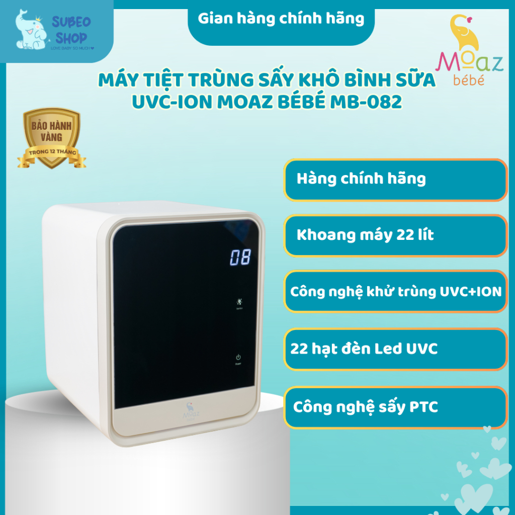 Máy tiệt trùng và sấy khô bình sữa UVC - ION Moaz Bébé Mb082