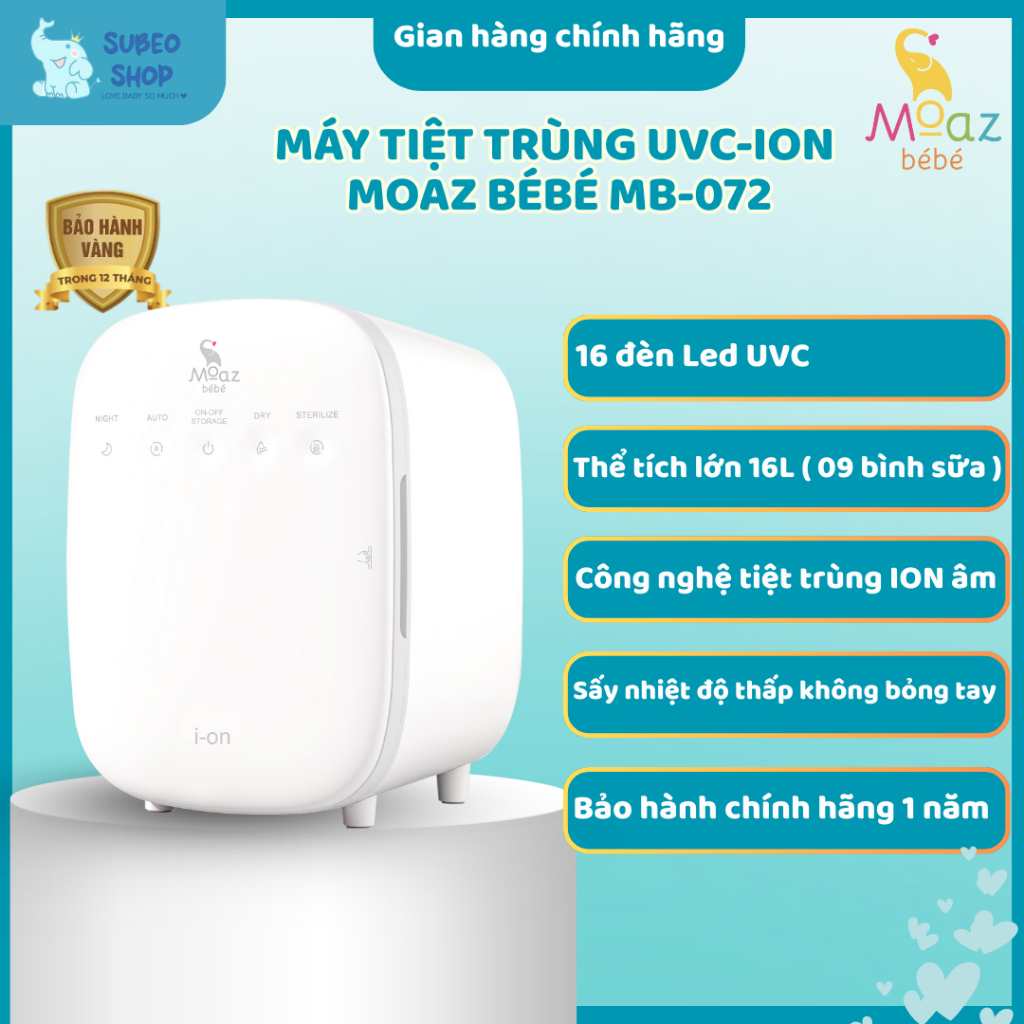 Máy tiệt trùng UVC ION Moaz Bébé Mb072