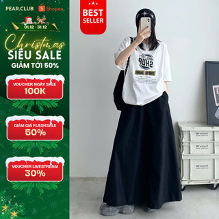  Chân váy nữ dáng dài chữ A PEARCLUB váy suông dài BIGSIZE xòe chất cotton phong cách nhẹ nhàng mặc đi chơi đi làm V18 