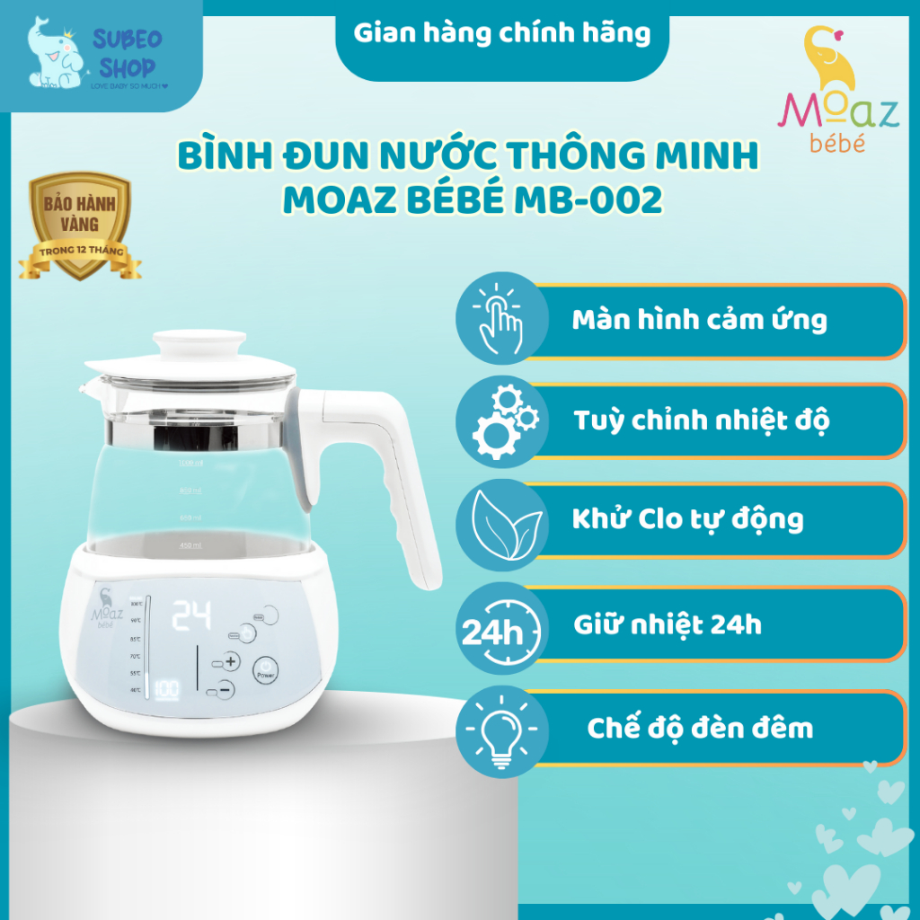 Bình đun nước thông minh Moaz Bébé Mb002