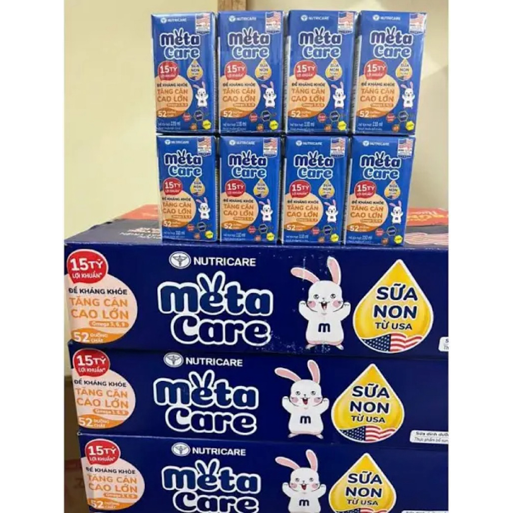 48 hộp Sữa pha sẵn Metacare Eco xanh 110ml