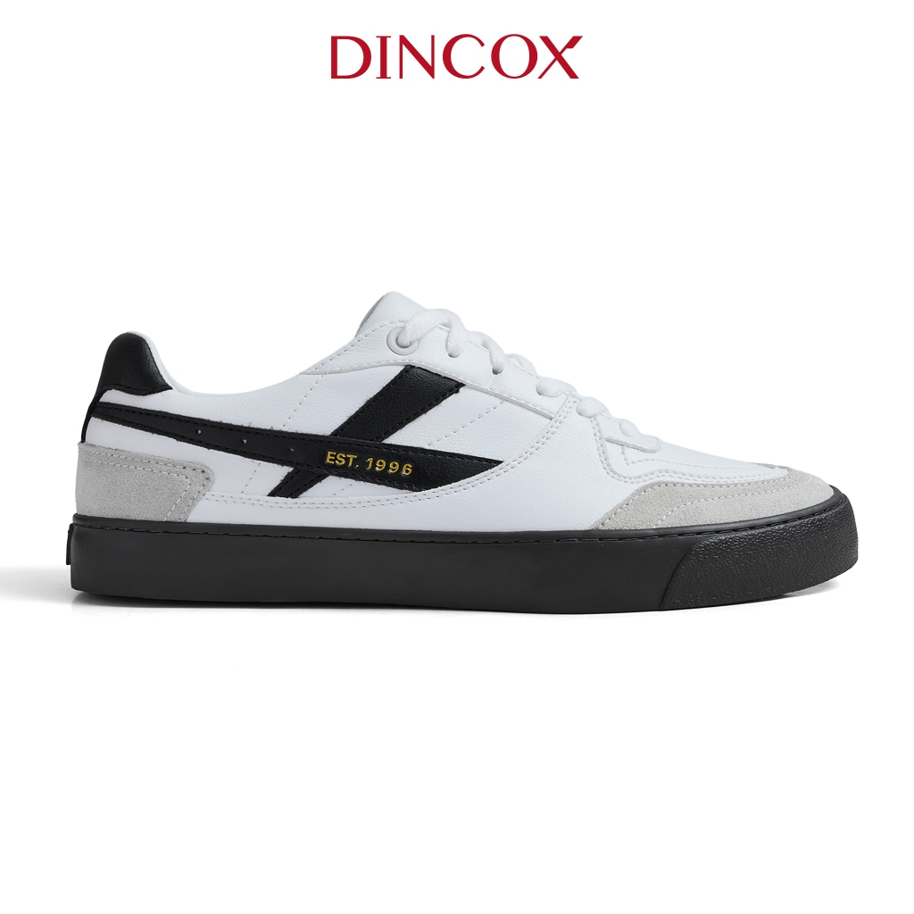 Giày Da Sneaker Nam Nữ DC39 Oreo Dincox Shoes Đế Bằng - Microfiber Leather
