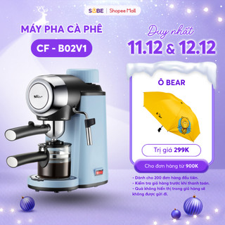 Máy Pha Cà Phê Bear Tự Động Pha Cafe Espresso Cappuccino Pha Cà Phê Kiểu Ý Giữ Nhiệt Lâu Công Suất Lớn CF-B02V1 