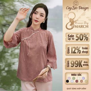  Set Pháp Phục Lụa Đi Chùa Nhã Uyên Thiết Kế Mềm Mại Kèm Quần Lụa Tơ CayLeo Design - NU723 