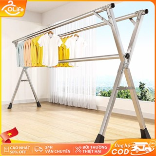  Olife Giàn Phơi Đồ Lắp Ráp Dễ Dàng Giá Treo Quần Áo Có Thể Thu Vào Sào Phơi Inox 