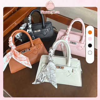 Túi xách nữ cầm tay, đeo chéo size 22cm da sần hạt gạo cao cấp kèm khăn lụa thời trang sang chảnh Túi xách Phương Lan