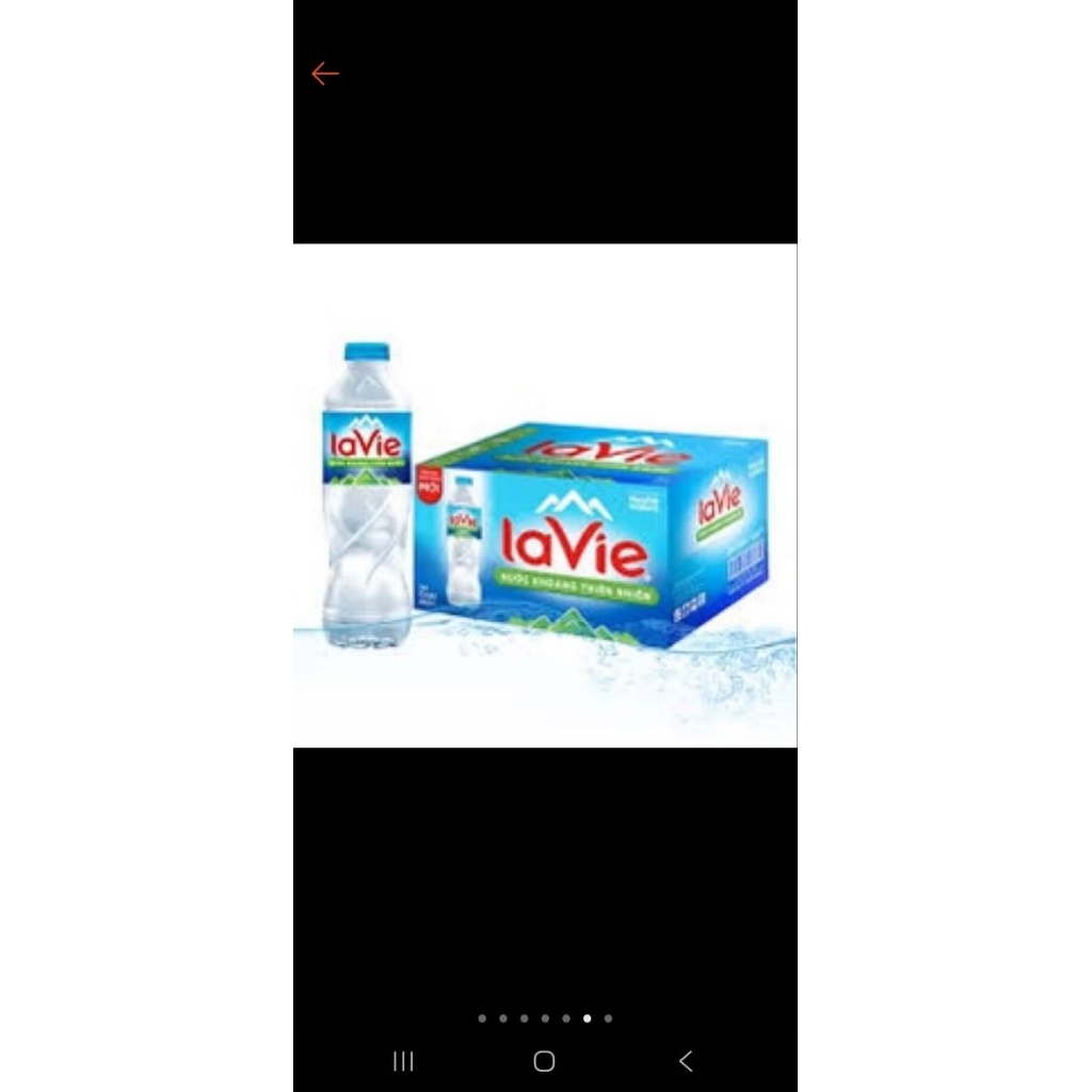 Thùng Nước Khoáng Thiên Nhiên Lavie 500ml (thùng 24 chai)