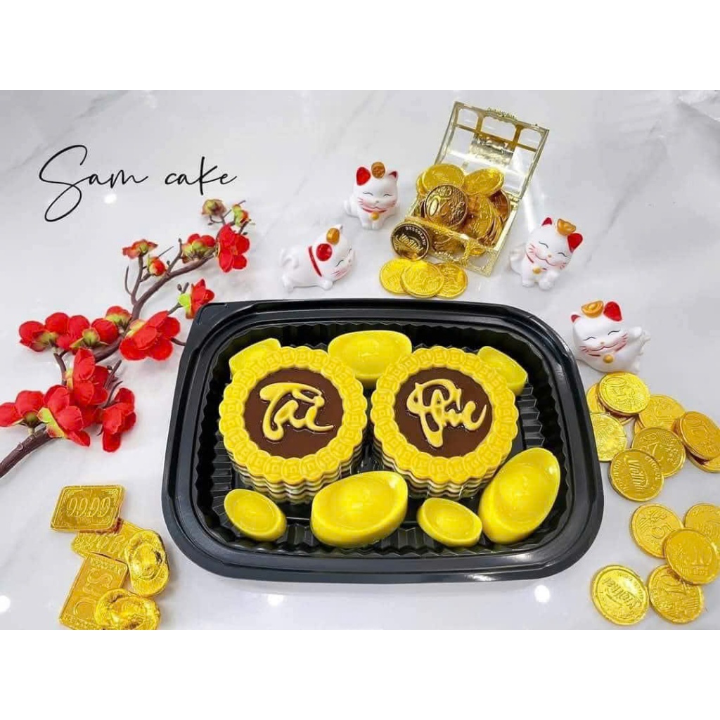 HỘP NHỰA CHỮ NHẬT HT203 - ĐẾ ĐEN/TRẮNG (Dùng đựng đồ nguội, không chịu nhiệt nóng)