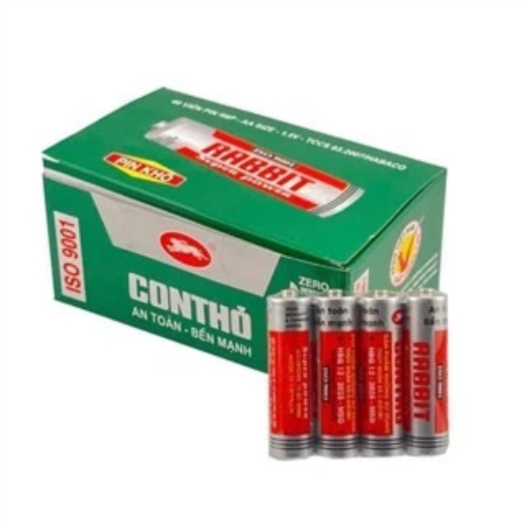 Combo 4 đôi pin tiểu Con Thỏ AA,pin tiểu Con Thỏ chính hãng