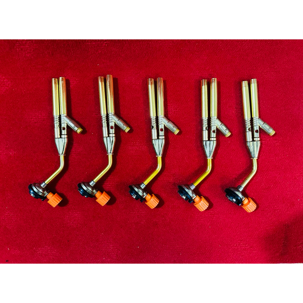 Khò Gas 2 Nòng Có Công Tắc Đánh Lửa Tự Động Xoay 360 Độ