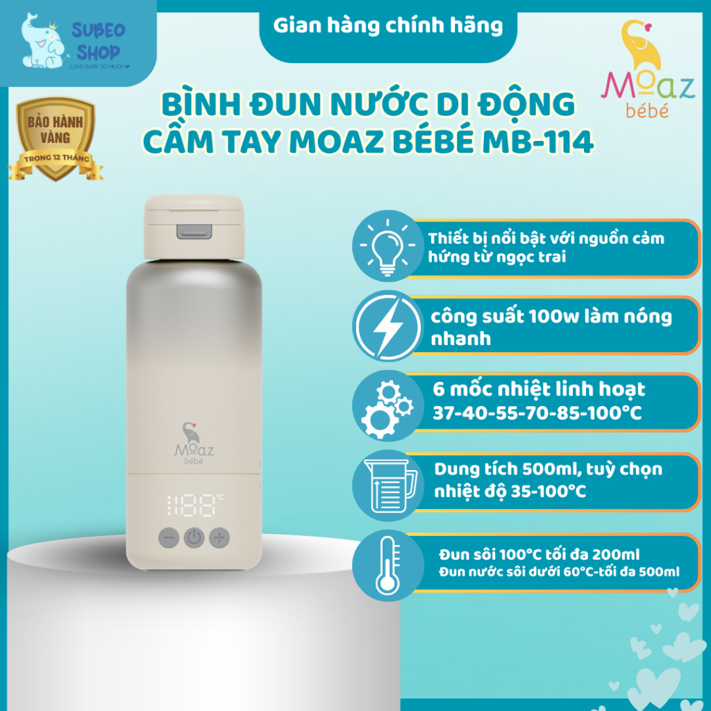 Bình dun nước di động cầm tay Moaz Bébé Mb114