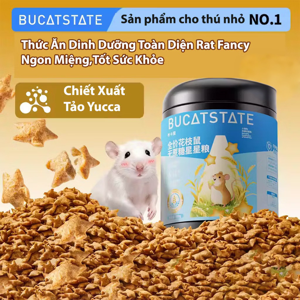 Thức Ăn Dinh Dưỡng cho Rat 500g Bucatsate Cho Fancy Rat mọi lứa tuổi,dinh dưỡng cân bằng,tốt cho hệ 