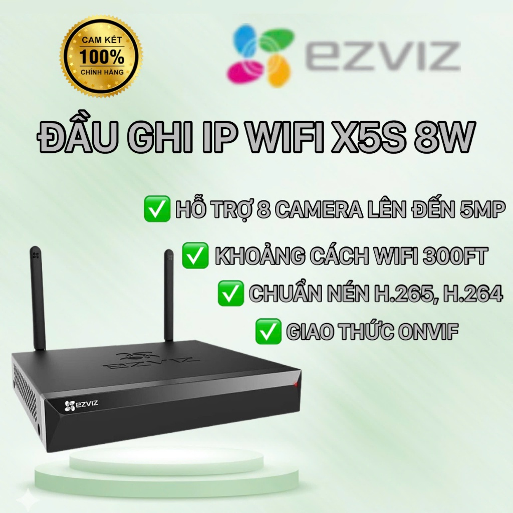 Đầu ghi không dây 8 kênh EZVIZ X5S 8W