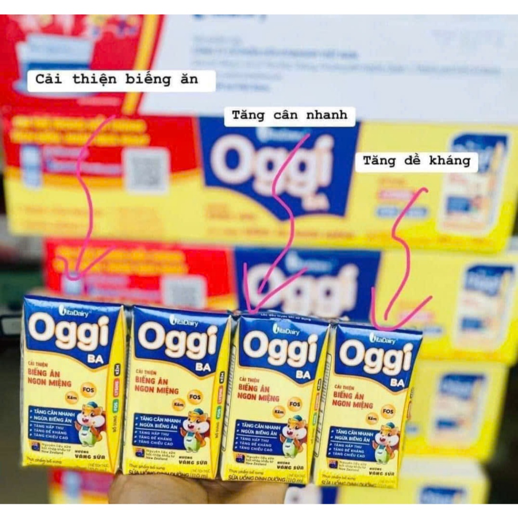 ( combo 6 lốc ) SUDD Oggi BA hương Váng sữa Vitadairy/ 110ml *24 hộp (không thẻ)