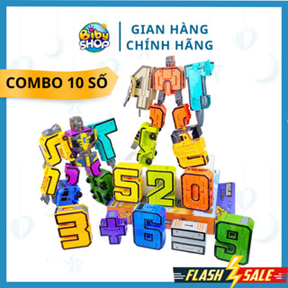  COMBO Robot Biến Hình 0-9 BIBY đồ chơi cho bé CỠ LỚN Số Biến Hình Lắp Ghép 