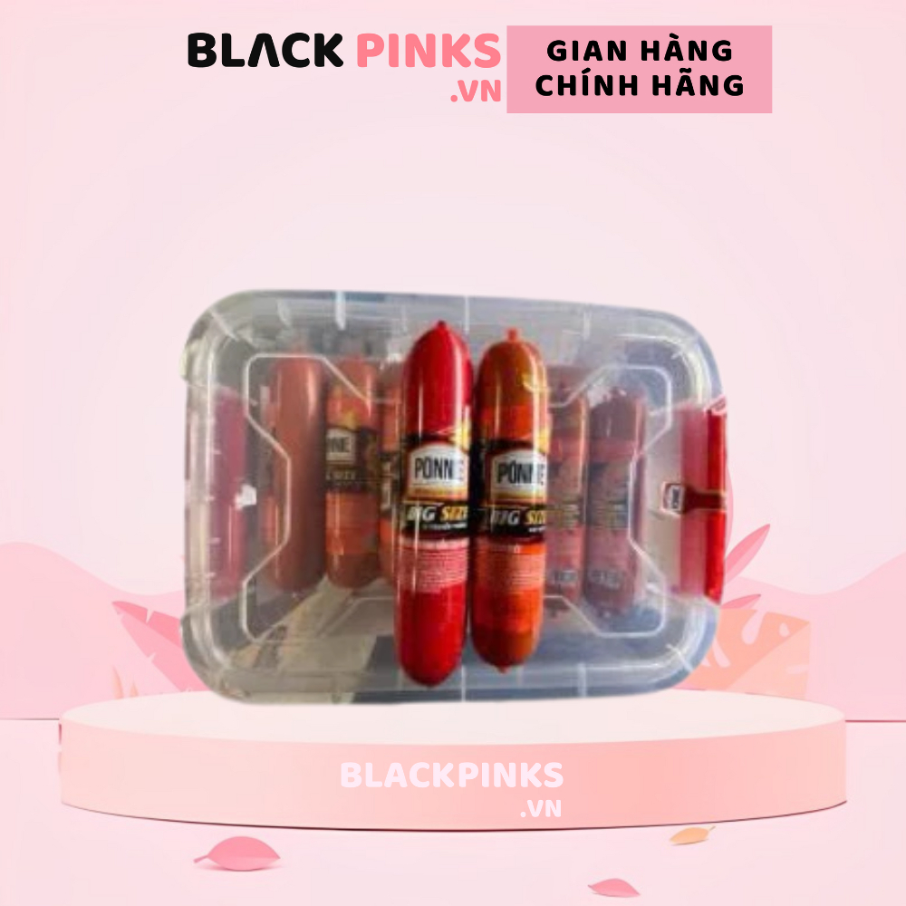 Thùng 2 hộp xúc xích tiệt trùng Ponnie bigsize cay vị ớt/vị truyền thống hộp 2.88kg (24 cây x 120g)
