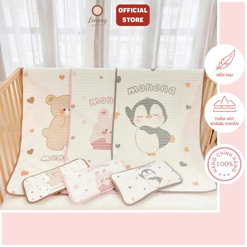 Thảm điều hòa kèm gối Monona/Manny, chất liệu tencel êm dịu, thoáng mát