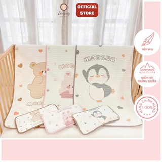 Thảm điều hòa kèm gối Monona/Manny, chất liệu tencel êm dịu, thoáng mát