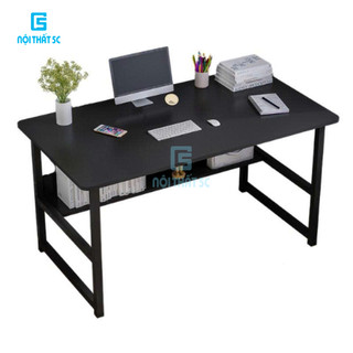  Bàn làm việc bàn học mặt gỗ công nghiệp mdf chống xước chân sắt hộp 25x25mm sơn tĩnh điện chắc chắn hàng lắp ráp 