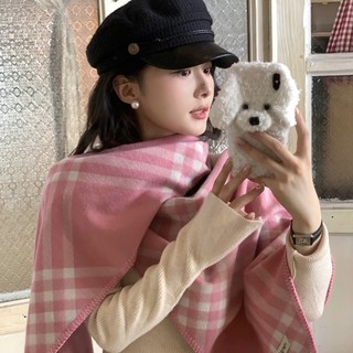 Khăn choàng cổ dạ cashmere kẻ caro cổ điển phong cách Anh Quốc thanh lịch hot trend, khăn quàng cổ đa di năng ấm áp