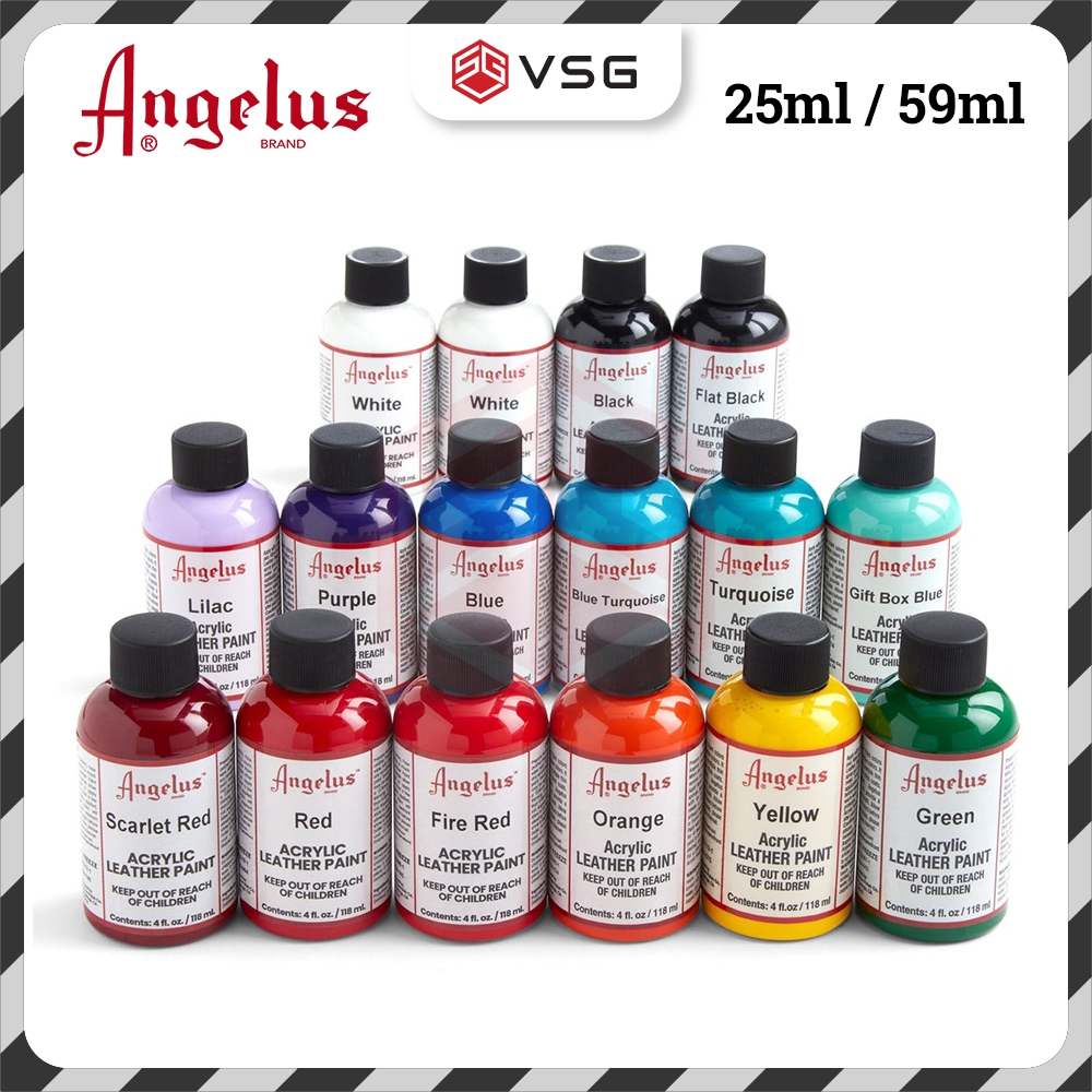 [VSG] Màu Angelus Leather Paint White / Black chính hãng custom giày & đồ da