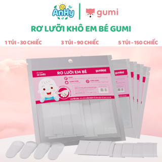 Rơ Lưỡi Khô Gumi – Túi 30 Cái, Vệ Sinh Răng Miệng Cho Trẻ Sơ Sinh, Mềm Mại & An Toàn | AnHy ShopKid