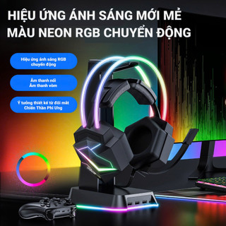  Tai nghe Chụp tai Chơi game Đen ONIKUMA X20 Có Micro Chống ồn Tay nghe Gaming Có RGB đèn Cho Máy tính Laptop PC 
