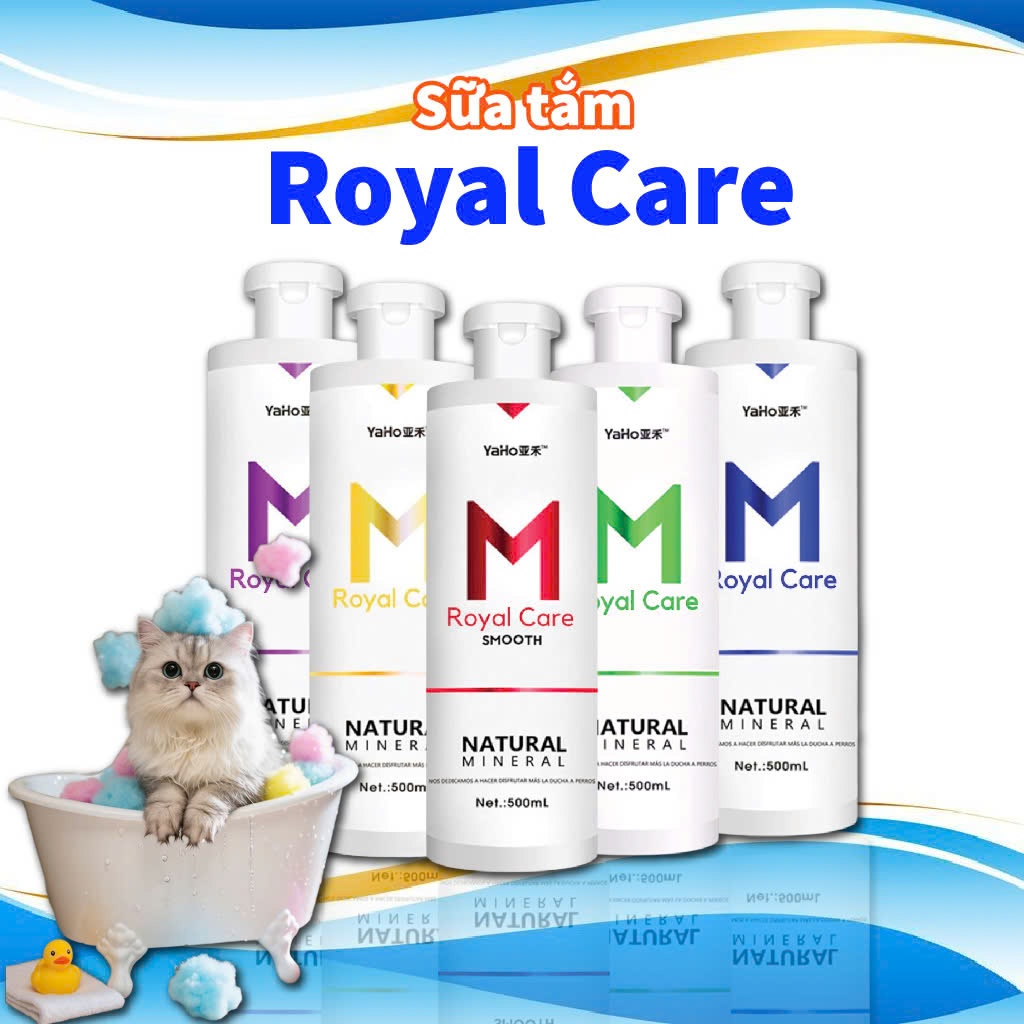 Sữa tắm cho chó Royal Care , sữa tắm Yaho cho chó mèo trị ve rận dưỡng mượt lông chai 500ml