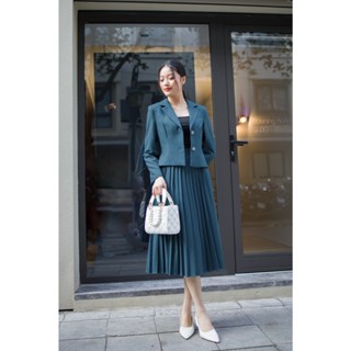  Set công sở nữ CARDINA tách set áo kí giả vest và chân váy dập ly 2AF32 2CV32 