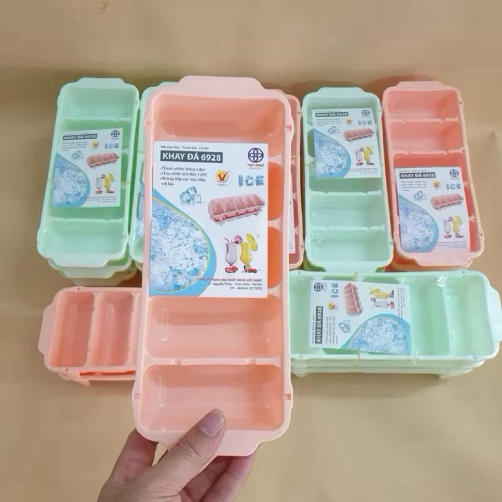 [ Hỏa Tốc ] Vỉ làm đá 5 viên bằng nhựa cao cấp, khay làm đá nhựa, khay làm đá