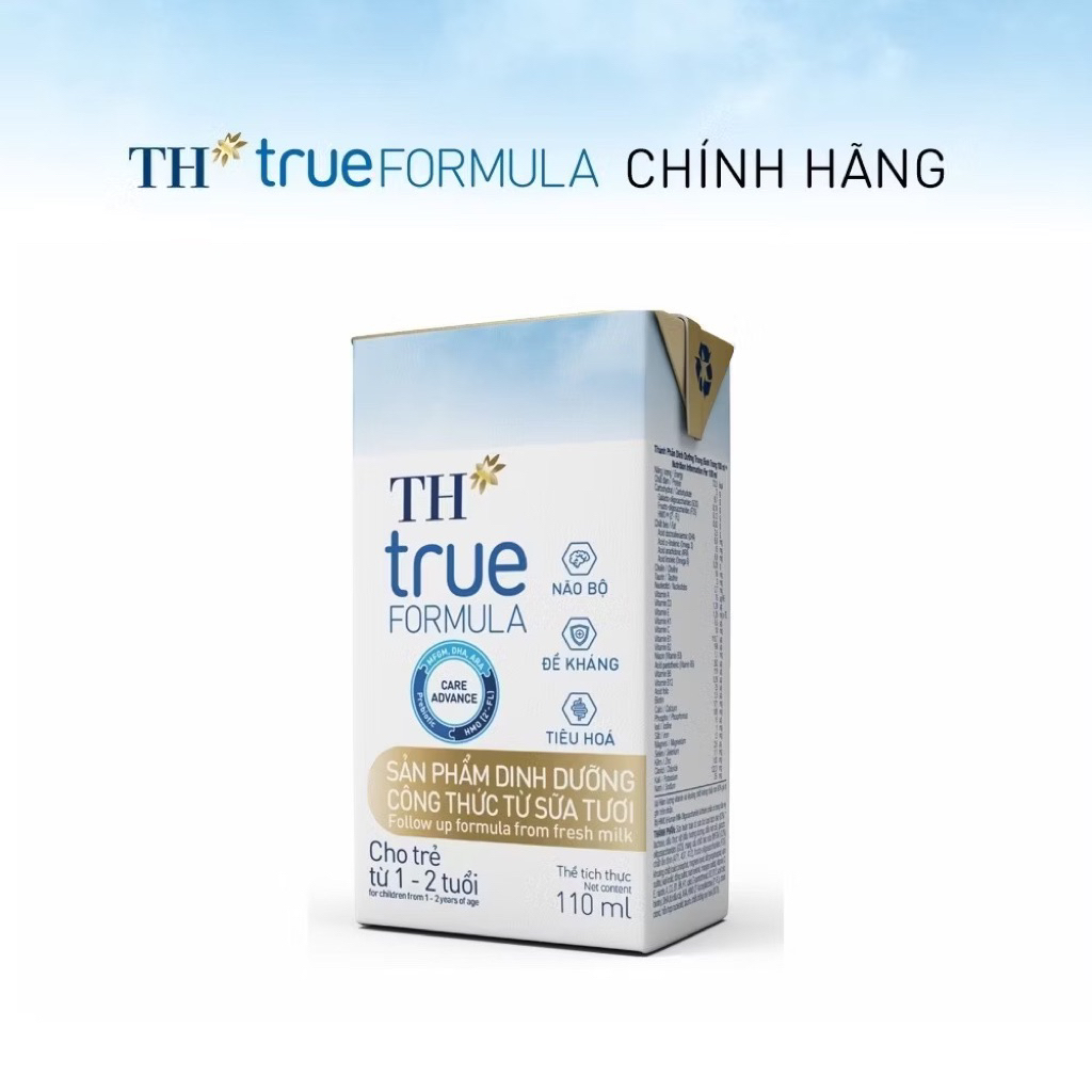 Lốc 4 hộp sữa pha sẵn TH true Formula 110 ml (1 - 2 tuổi)