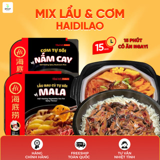  COMBO Cơm & Lẩu Tự Sôi Haidilao Trọn Bộ Vị Mặn & Chay – Ăn Nhanh Đầy Đủ Dinh Dưỡng 