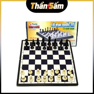   Sato  Cờ Vua Size Lớn Có Nam Châm Trắng Đen Cao Cấp Đồ Chơi Trí Tuệ Thể Thao Board Game Cờ Quốc Tế 