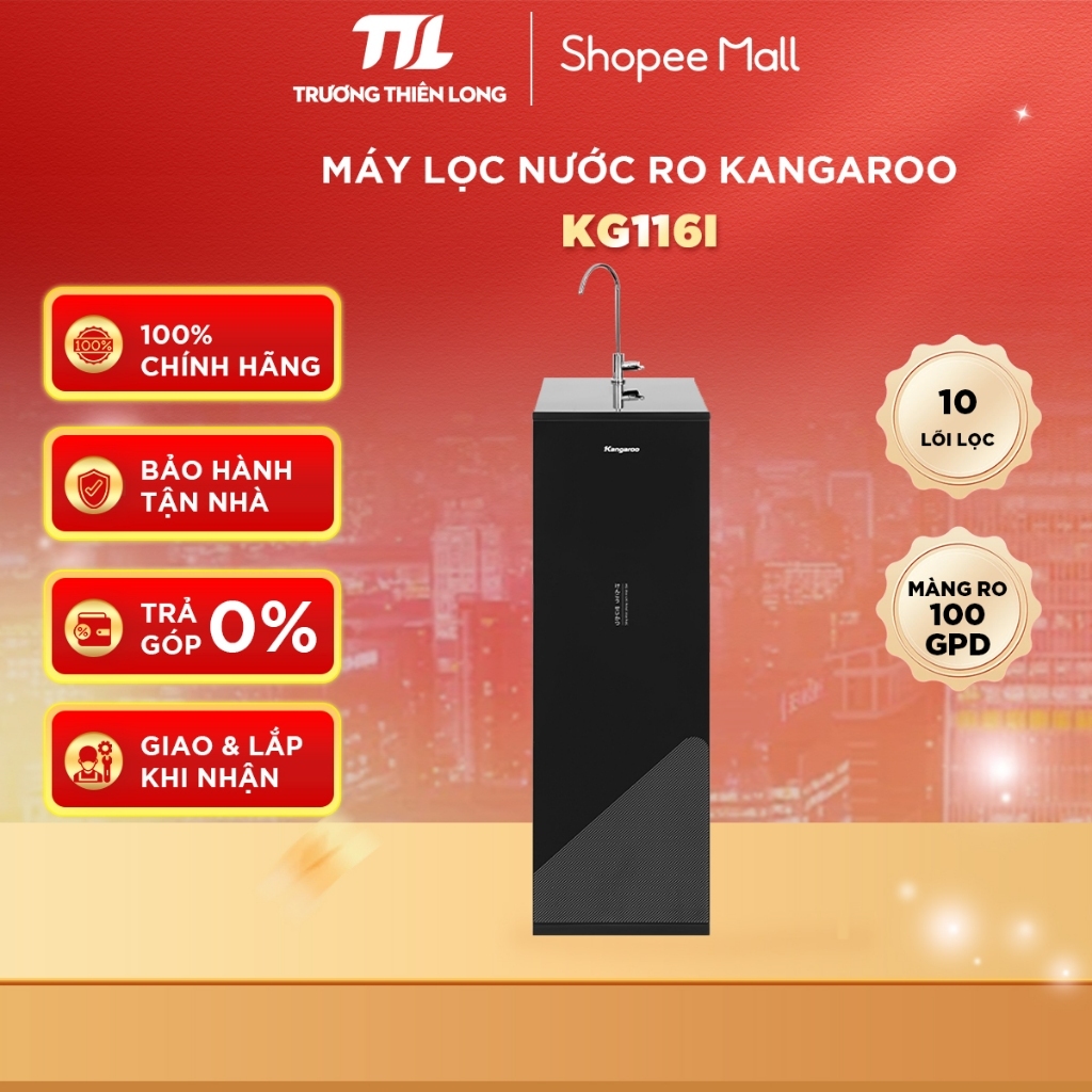 [Shopee - Lắp đặt 0Đ HN HCM] KG111 - Máy Lọc Nước Kangaroo Hydrogen KG111 - 11 Lõi Lọc