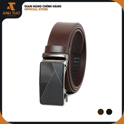 Thắt lưng da Veg MEO1T4-63, chất da bò Veg Ý tự nhiên, khoá đen mờ sang trọng, bảo hành 36 tháng, Anh Tho Leather