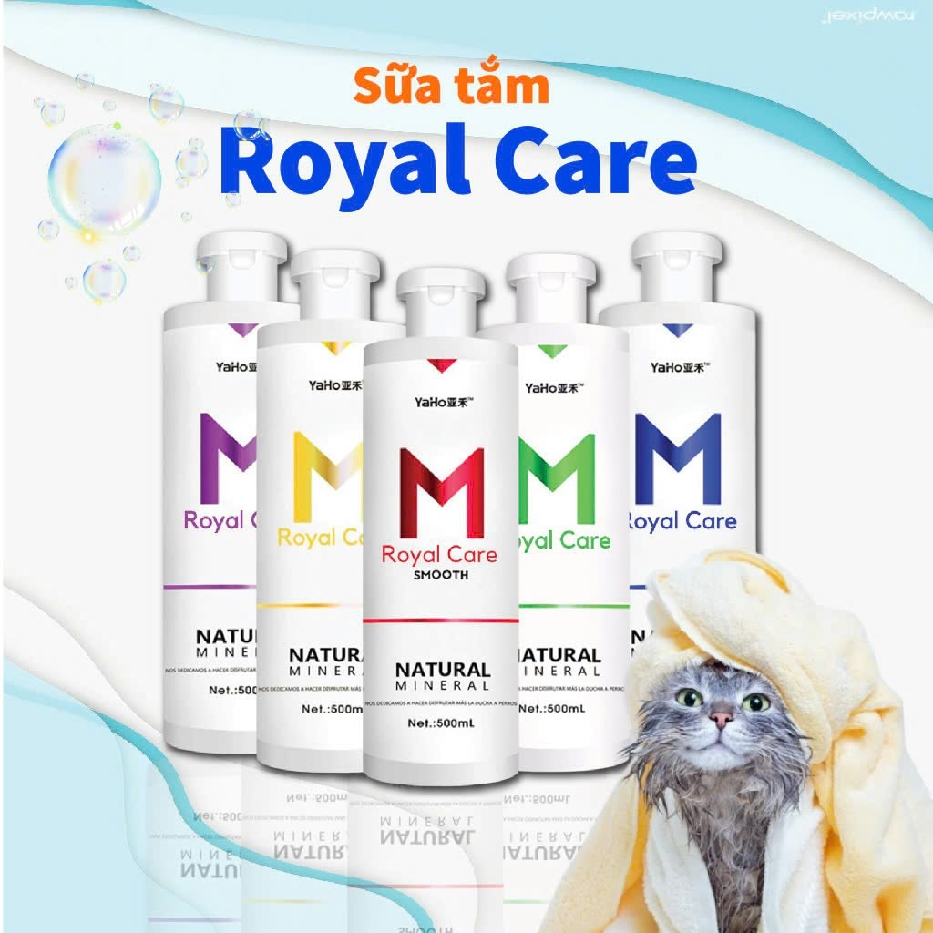 Sữa tắm cho chó mèo Royal Care 500ml , sữa tắm M yaho khử mùi dưỡng mượt lông chai 500ml