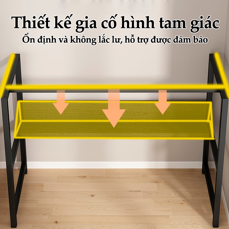 【Hà Nội giao nhanh】Bàn Học Sinh Viên Khung Sắt Mặt Gỗ - Bàn Làm Việc Tại Nhà Đa Năng Lắp Ráp Tiện Lợi | BigBuy360 - bigbuy360.vn