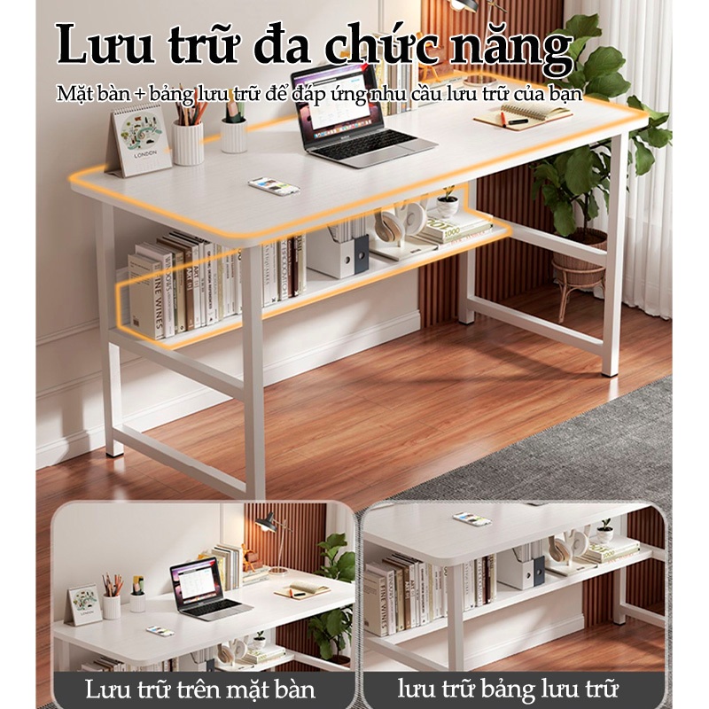 【Hà Nội giao nhanh】Bàn Học Sinh Viên Khung Sắt Mặt Gỗ - Bàn Làm Việc Tại Nhà Đa Năng Lắp Ráp Tiện Lợi | BigBuy360 - bigbuy360.vn