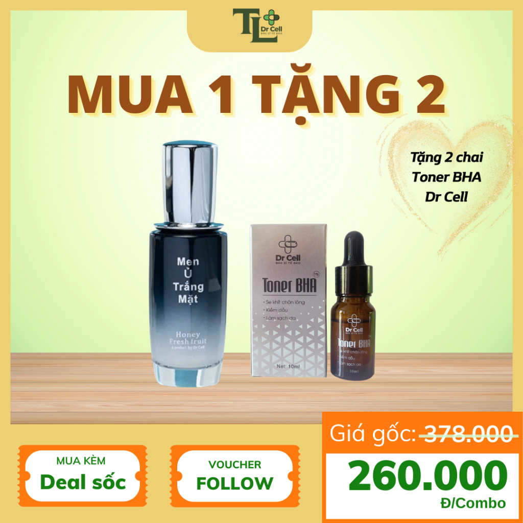 Men Ủ Trắng Mặt Dr Cell