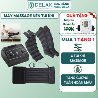  Máy Massage Nén Túi Khí DELAX Nén Trị Liệu Giãn Tĩnh Mạch Toàn Bộ Tay Chân Bụng Massage Xoa Bóp Áp Lực Hơi MMK01 