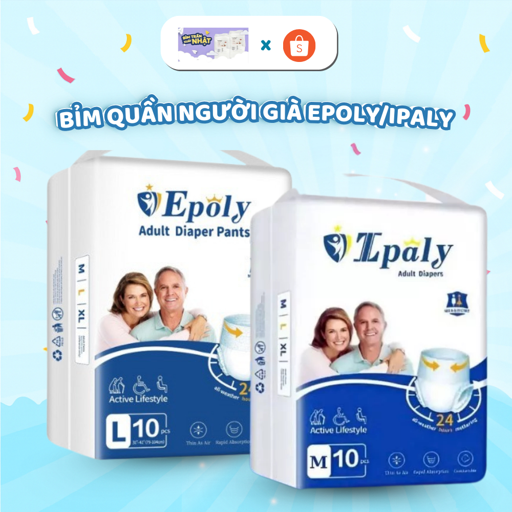 Bỉm quần người già Ipaly chất lượng giá tốt M-L-XL thấm hút tốt, dung tích lớn, không kích ứng