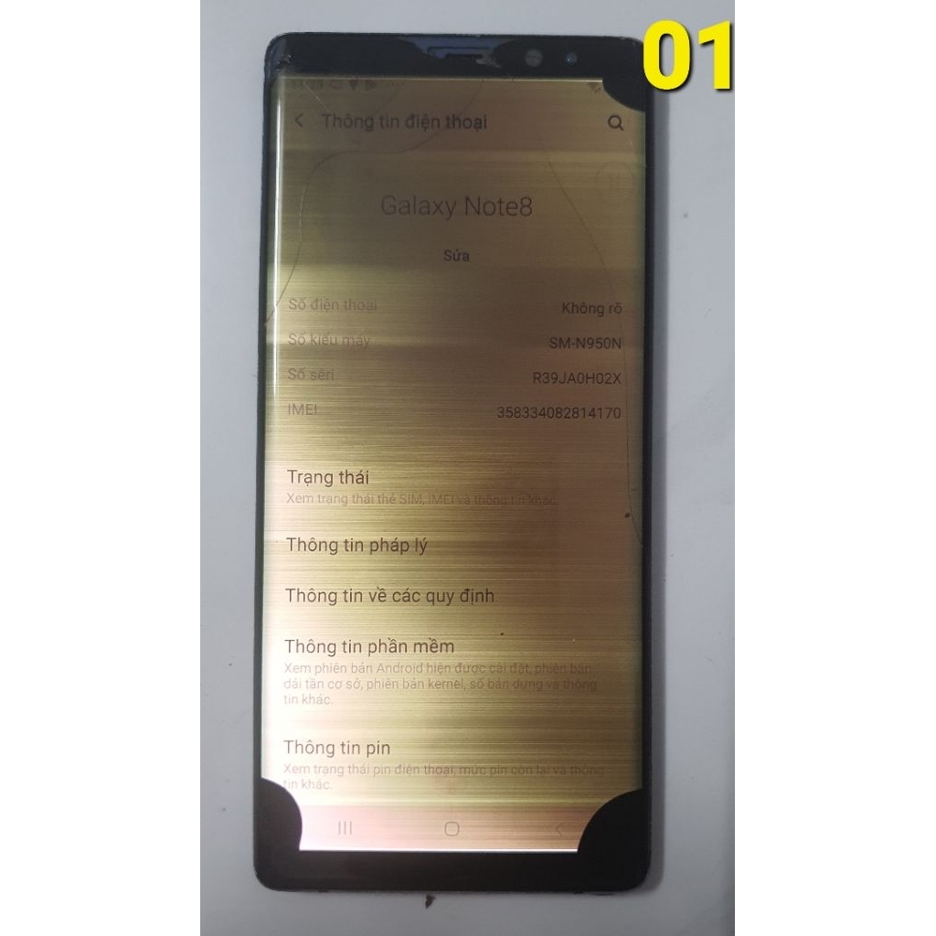 Cụm xác điện thoại samsung note 8 / đọc mô tả bên dưới