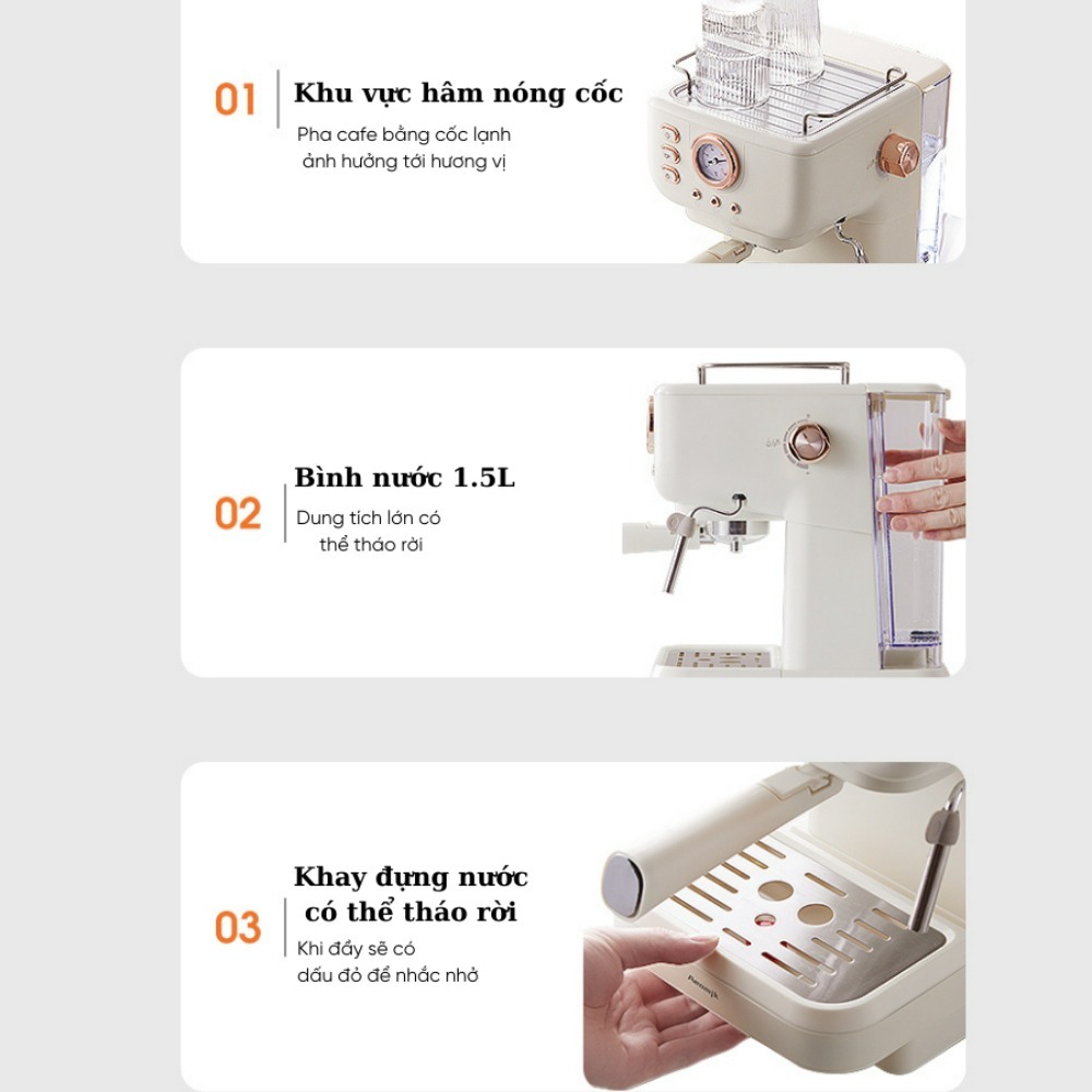 Máy Pha Cà Phê Espresso CM3120 Tự Động Cao Cấp Tạo Bọt Sữa Pha Cappuccino Cho Văn Phòng Gia Đình | BigBuy360 - bigbuy360.vn