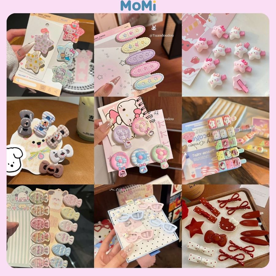 Set 2 Kẹp Tóc Nữ – Kẹp Mỏ Vịt Đáng Yêu, Phụ Kiện Tóc Phong Cách Hàn Quốc Thời Trang MOMI KẸP TÓC MIX2
