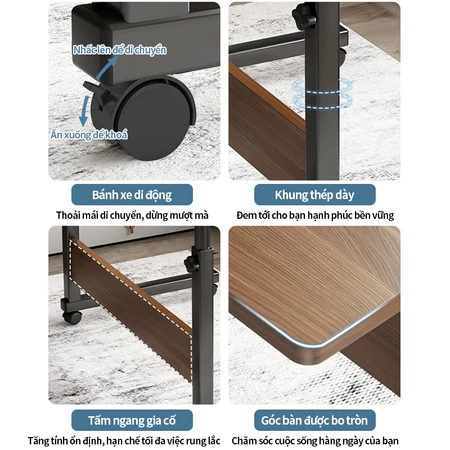 【Hà Nội giao nhanh】Bàn Làm Việc Thông Minh – Điều Chỉnh Chiều Cao, Có Bánh Xe Di Động Cho Học Sinh | BigBuy360 - bigbuy360.vn