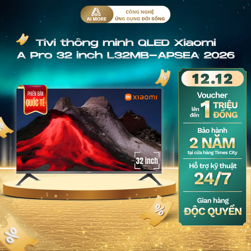 (Bản Quốc Tế - 2026) Tivi Thông Minh QLED Xiaomi A Pro 32 inch L32MB-APSEA 2026