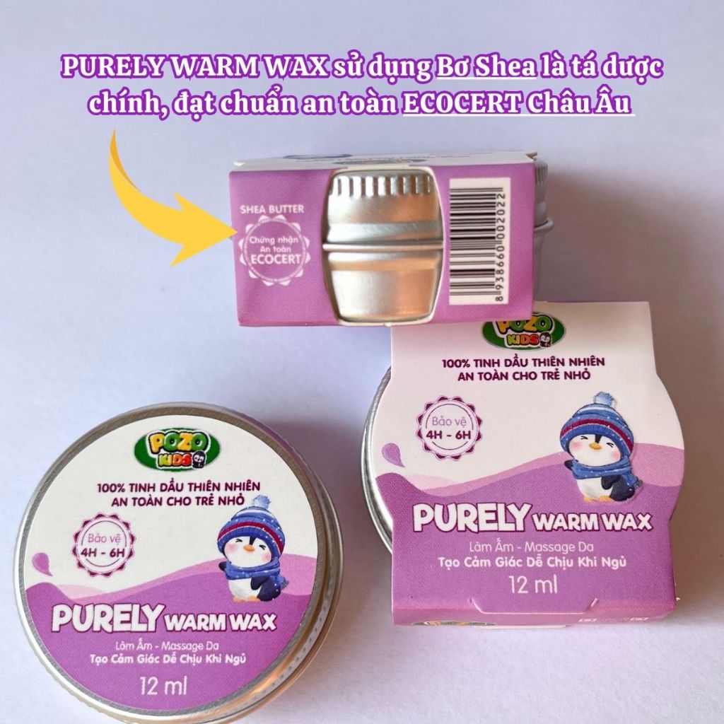 Sáp ấm điều hoà Pozokid - Perely Warmx Wax giúp bé giữ ấm, hạn chế ho do lạnh và phòng cảm lạnh